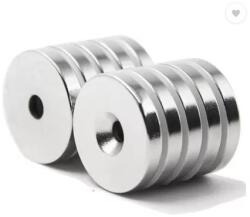  Set 10 magneti foarte puternic pentru surub, gri, disc, simplu, 15 mm X 4 mm