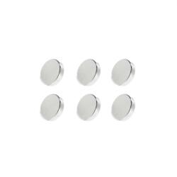  Set 6 magneti foarte puternici, gri, disc, simplu, 7 mm X 2 mm