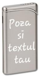  Bricheta Personalizata Argintie, Gravata cu Poza si Text Bricheta