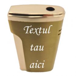  Bricheta Metalica Personalizata cu Textul Tau, Gaz, Antivant, Cutie, Auriu Bricheta