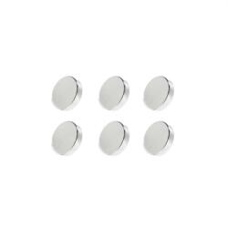 Set 6 magneti foarte puternici, gri, disc, simplu, 10mm X 3 mm