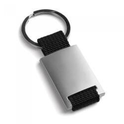  Breloc din metal si chingi, 28 x 60 x 6 mm, negru