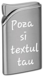 Bricheta Personalizata Argintie, Gravata cu Poza si Textul Tau Bricheta