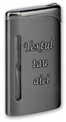  Bricheta Personalizata Antivant, Neagra, Gravata cu Textul Tau Bricheta