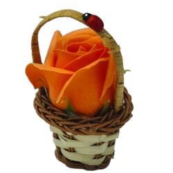  Aranjament floral cos decorativ floare, mic, portocaliu