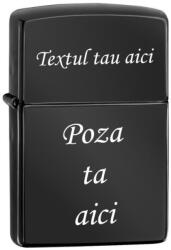  Bricheta Zippo Black, Personalizata cu Poza si Textul Tau Bricheta