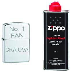  Bricheta Argintie Gravata No. 1 FAN Craiova si Lichid Zippo Bricheta