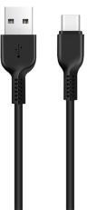 hoco. X20 adatkábel (USB - Type-C, gyorstöltő, törésgátló, 200cm) FEKETE (79386)