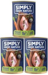 Simply from Nature Hrana umeda pentru caini, cu fazan si morcovi 3 x 400 g