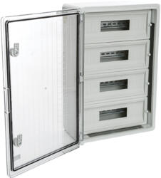 Plastim Cutie modulara IP65 din ABS gri, usa transparenta, 3 x 15 module, 350x500x190mm - Plastim PP3116 (PP3116)