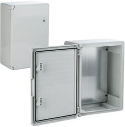 Plastim Cutie distributie IP65 din ABS gri, usa mata, placa metalica, 350x500x190 mm - Plastim PP3006 (PP3006)
