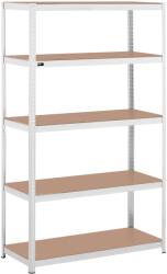 MSW Nagy teherbírású polc - 120 x 50 x 200 cm - 5 x 150 kg - Szürke (MSW-STSH-29)