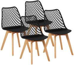 Fromm & Starck Szék - 4 db-os készlet - max. 150 kg - ülőfelület: 470 x 390 x 430 mm - Fekete (STAR_SEAT_36)