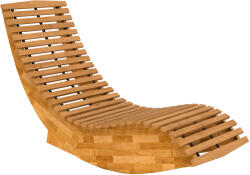 Outsunny Șezlong din lemn de acacia pliabil, ergonomic, șezlong de grădină cu formă în S și design cu lamele 60 x 156 x 77 cm | Aosom Romania (84K-067V90ND)