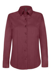 Kariban Női blúz Kariban KA530 Ladies' Long-Sleeved Stretch Shirt -2XL, Wine