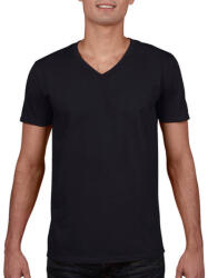 Gildan Férfi póló Rövid ujjú Gildan Gildan Mens Softstyle V-Neck T-Shirt - XL, Fekete