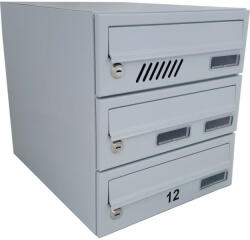  M30 moduláris postaláda tömb, 6db Névtábla RAL 9007 szürke