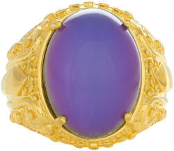  Lila Holdkő Gyűrű - Aranyozott Ezüst - 9.71 Karát