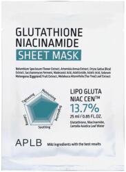 APLB Glutathione Niacinamide Sheet Mask hidratáló és bőrfényesítő maszk 25 ml