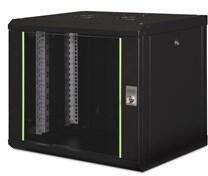 ASSMANN Rack Unique 19" 9U 509x600x450mm üvegajtós fekete fali rack szekrény (DN-19 09-U-SW)