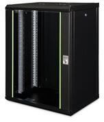 ASSMANN Rack Unique 19" 16U 820x600x450mm üvegajtós fekete fali rack szekrény (DN-19 16-U-SW)