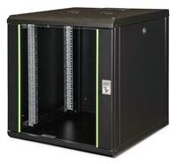 ASSMANN Rack Unique 19" 12U 643x600x600mm üvegajtós fekete fali rack szekrény (DN-19 12U-6/6-SW)