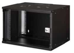 ASSMANN SOHO PRO 19" 7U 370x540x400mm üvegajtós fekete fali rack szekrény (DN-49203)