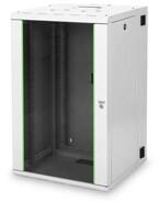 ASSMANN Rack Unique 19" 20U 998x600x600mm kétrészes üvegajtós szürke fali rack szekrény (DN-19 20-U-3)