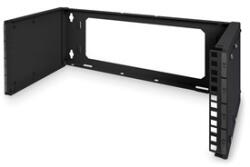 ASSMANN 19" 4U 195x505x250mm nyitott fekete fali patch konzol (DN-19 PB-4U-SW)