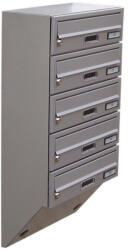  M37U modulos postaláda dőlt RAL, 7db Névtábla + névtábla RAL 9003 szignálfehér