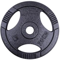 inSPORTline Öntöttvas olimpiai súlytárcsa inSPORTline Hamerton Black 20 kg 50 mm, kopásgátló bevonat, praktikus fogantyú (30784) Súlytárcsa