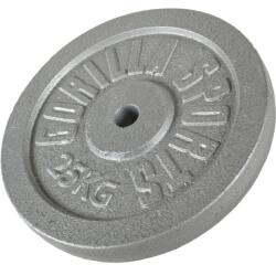 Gorilla Sports Öntöttvas súlytárcsa ezüst 25 kg (100538-00002-0029) - kokiskashop Súlytárcsa