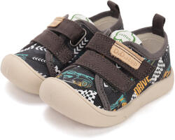 D.D.Step Pantofi sport băieți, pânză, velcro, maron, 28-33 model gri închis (14BDF7)