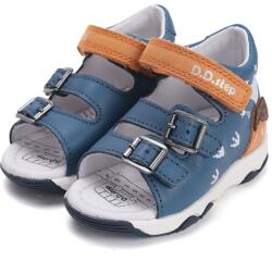 D. D. STEP sandale pentru băieți cu velcro și cataramă - Sun reactive albastru închis (14BD71)