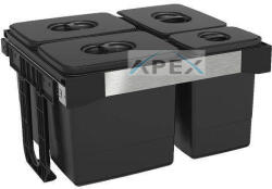 EKOTECH - Beépíthető hulladékgyűjtő FREE JAZZ 60 - 3x15 liter+1x7 liter - webmuszaki
