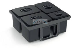 EKOTECH - Beépíthető hulladékgyűjtő JAZZ 60 - 2x12 liter+3x5 liter - webmuszaki