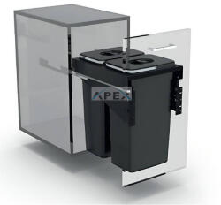 EKOTECH - Beépíthető hulladékgyűjtő FRONT 40 - 2x26 liter - webmuszaki