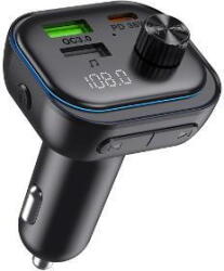 Sencor Modulator FM SWM 4000 Auto Bluetooth 5.3, Încărcător Rapid USB-C PD 36W + QC 3.0 18W, Voltmetru, LED Alb, 7 culori (SWM 4000) - pcone