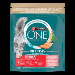 ONE STERILCAT Lazacban gazdag száraz macskaeledel 750g macskaeledel