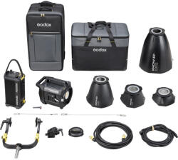 Godox KNOWLED MG1200Bi Bi-Color LED Monolight (15/30/45/60° Reflector Kit) + Flight Case