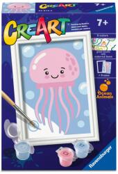Ravensburger - CreArt pictura pe numere pentru copii meduza prietenoasa - RVSPBN23879 (RVSPBN23879)