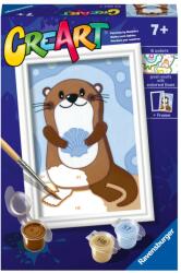 Ravensburger - CreArt pictura pe numere pentru copii vidra dragalasa - RVSPBN23607 (RVSPBN23607)
