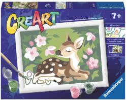 Ravensburger - CreArt pictura pe numere pentru copii pui de caprioara si flori - RVSPBN20178 (RVSPBN20178)