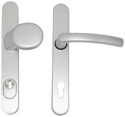 blaugelb Maner usa termopan, blaugelb KGT35, exterior 92 x 35 mm cu buton fix si scut cilindru aluminiu fara accesorii fixare, argintiu