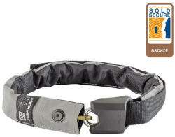 Hiplok Lite Superbright integrált láncos lakat, 75 cm x 6 mm, fekete-fényvisszaverő