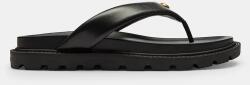 Coach șlapi pentru femei, din piele Brynn Leather Thong Sandal PPY2-KLD19B_99X (CEF54.BLK)