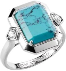 Thomas Sabo türkiz nyolccszög ezüst gyűrű (TR2506-405-17-60)