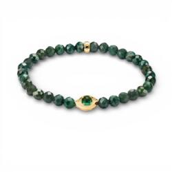 Thomas Sabo zöld gyöngyös aranyozott védelmező szem karkötő (A2210-472-6-L19)