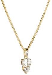 Thomas Sabo áttetsző ovális és szív cirkónia aranyozott nyaklánc (KE2363-414-14-L45V)