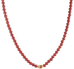 Thomas Sabo Elyndra piros gyöngyös aranyozott védelmező szem nyaklánc (KE2332-414-10-L55)